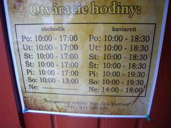 Otvírací dobav v Sun & Moon